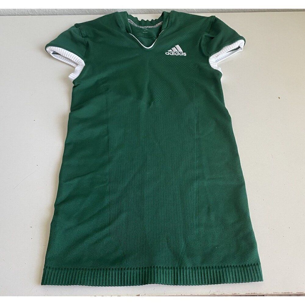 Adidas Techfit Primeknit Football Jersey Men’s Sz L Green Compression Fit NO TAG